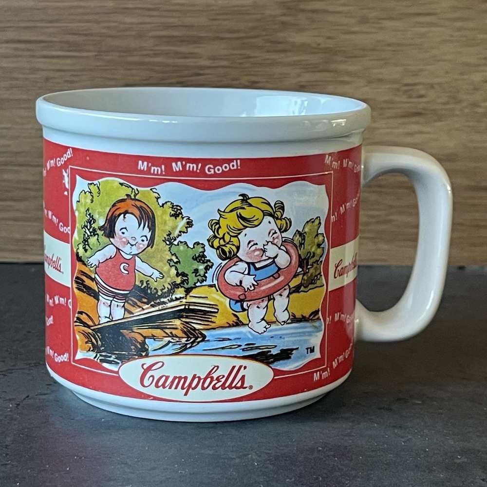 Vintage 1998 Campbell's Soup Mug Mm! Mm! Good! Fall Season Cute Retro Americana